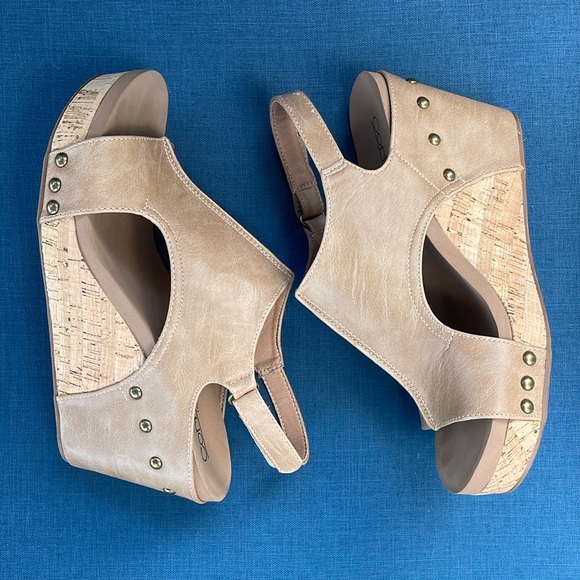 Corkys Tiffanee Studded Wedge Sandals - Picture 2 of 8